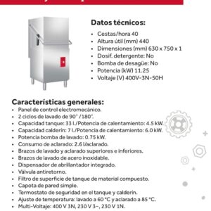 LAVAVAJILLAS CAPOTA EGEX 500 BY FAGOR